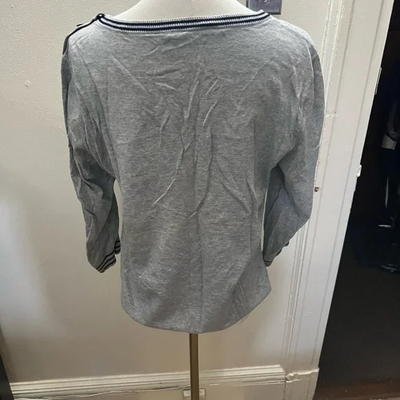 Talbots Nautical Lightweight Frenchie Dog Sweater Spring Crewneck - Size M - Picture 5 of 7